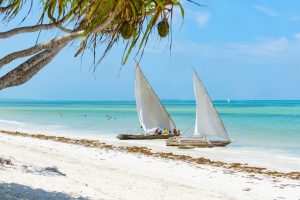 Ein Strand auf Sansibar