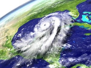 Hurrikane auf der Wetterkarte