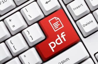 PDF auf der Enter-Taste der Tastatur geschrieben
